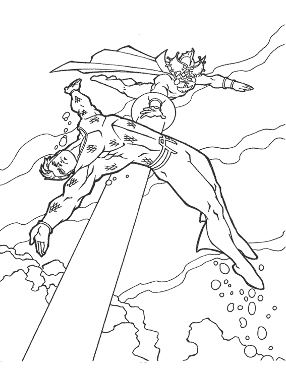 Malvorlage: Aquamann (Superheld) #85001 - Kostenlose Malvorlagen zum Ausdrucken