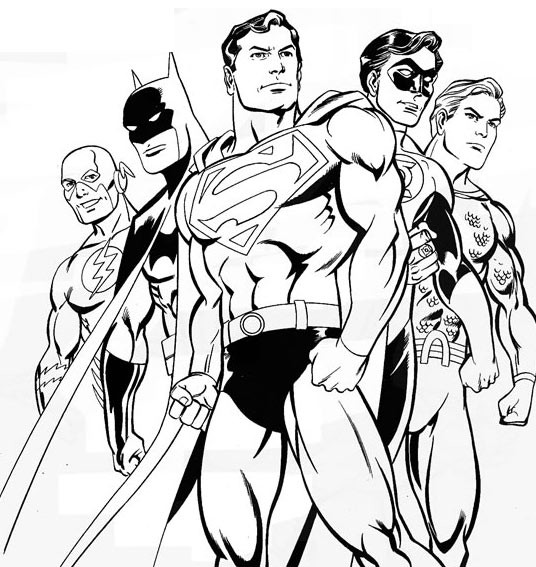 Malvorlage: DC Comics Superhelden (Superheld) #80127 - Kostenlose Malvorlagen zum Ausdrucken