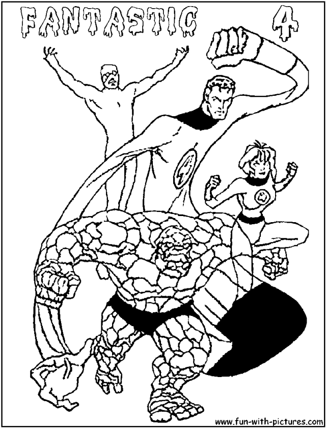 Malvorlage: Fantastischen Vier (Superheld) #76363 - Kostenlose Malvorlagen zum Ausdrucken