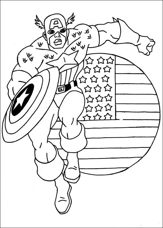 Malvorlage: Kapitän Amerika (Superheld) #76564 - Kostenlose Malvorlagen zum Ausdrucken