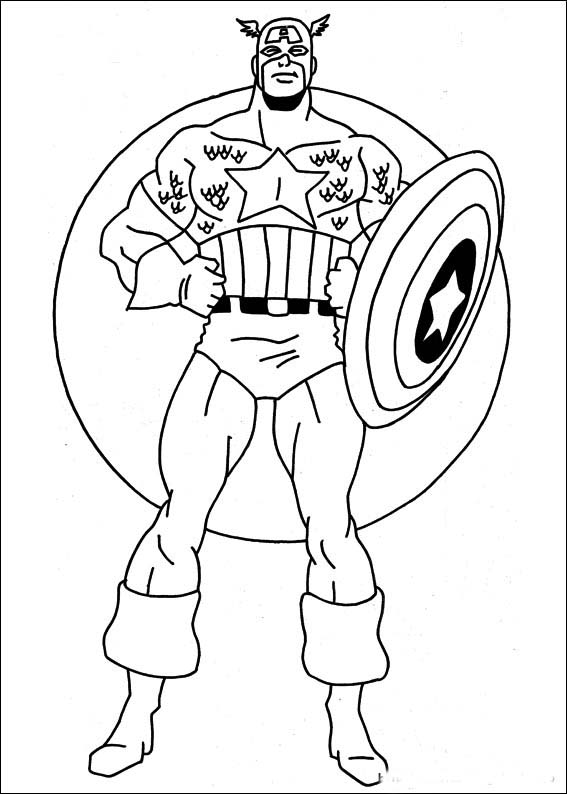 Malvorlage: Kapitän Amerika (Superheld) #76565 - Kostenlose Malvorlagen zum Ausdrucken