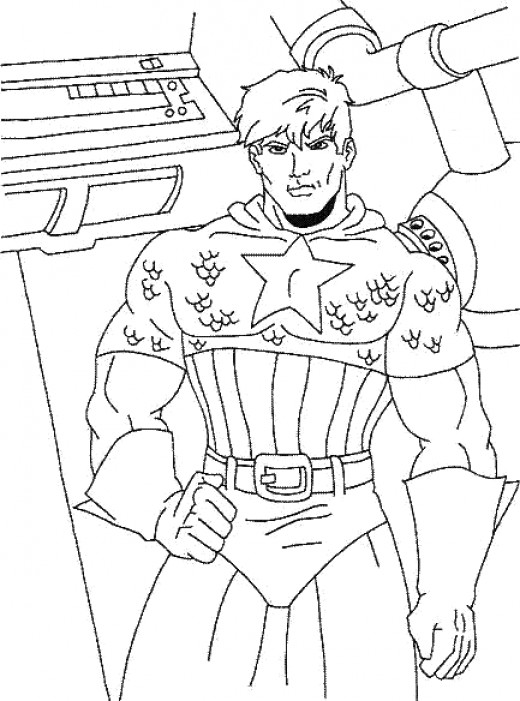 Malvorlage: Kapitän Amerika (Superheld) #76592 - Kostenlose Malvorlagen zum Ausdrucken