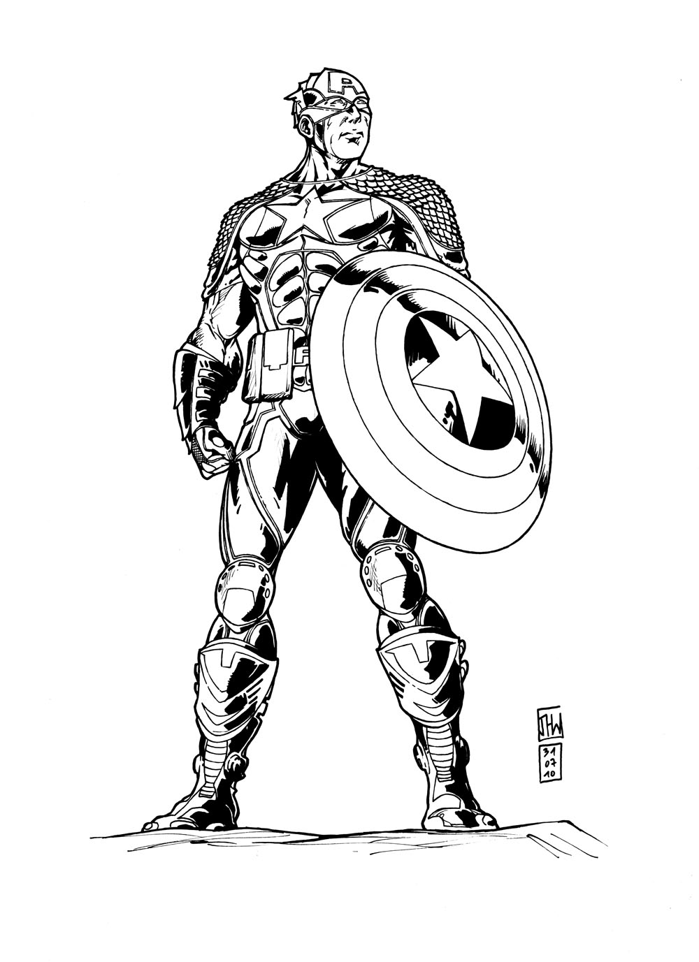 Malvorlage: Kapitän Amerika (Superheld) #76608 - Kostenlose Malvorlagen zum Ausdrucken