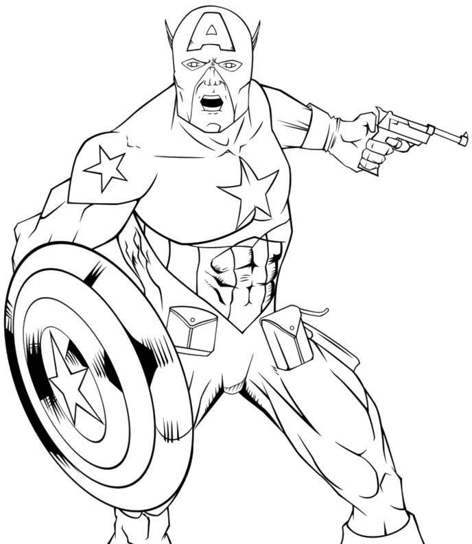 Malvorlage: Kapitän Amerika (Superheld) #76609 - Kostenlose Malvorlagen zum Ausdrucken