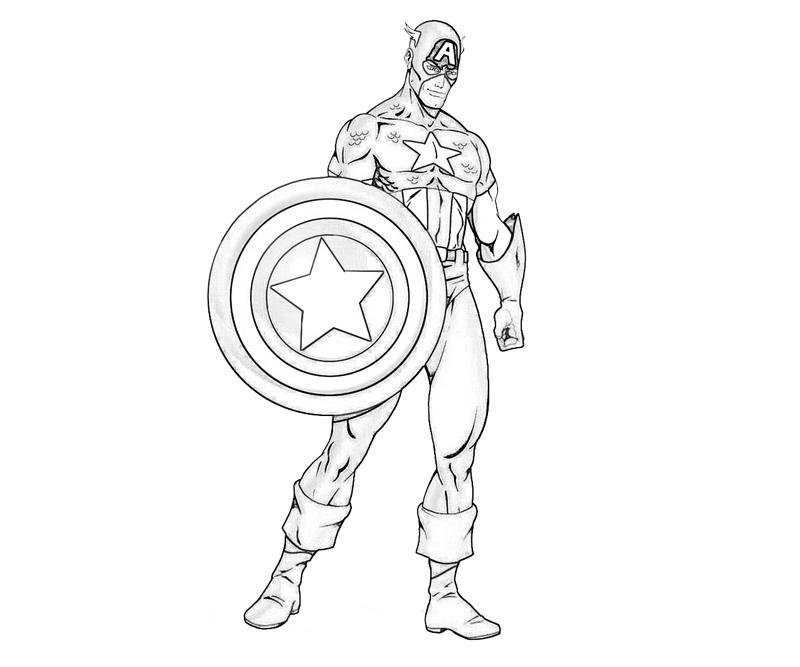 Malvorlage: Kapitän Amerika (Superheld) #76612 - Kostenlose Malvorlagen zum Ausdrucken