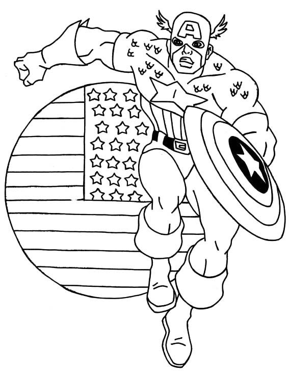 Malvorlage: Kapitän Amerika (Superheld) #76633 - Kostenlose Malvorlagen zum Ausdrucken