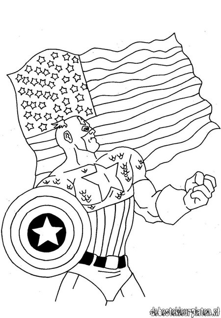Malvorlage: Kapitän Amerika (Superheld) #76660 - Kostenlose Malvorlagen zum Ausdrucken