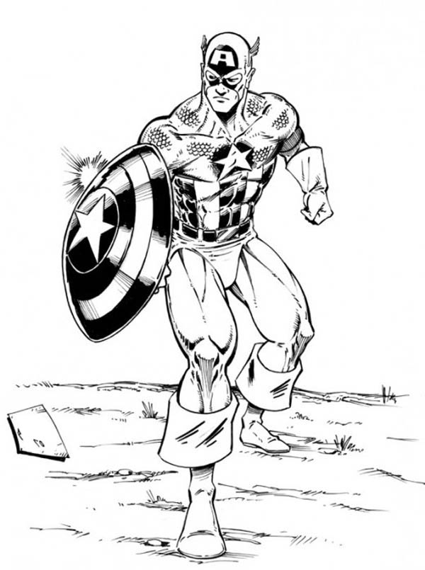 Malvorlage: Kapitän Amerika (Superheld) #76725 - Kostenlose Malvorlagen zum Ausdrucken