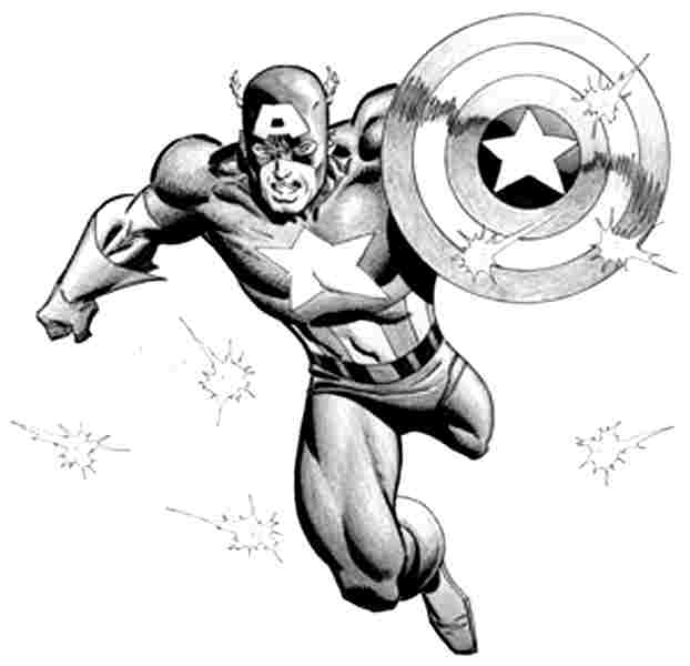 Malvorlage: Kapitän Amerika (Superheld) #76731 - Kostenlose Malvorlagen zum Ausdrucken