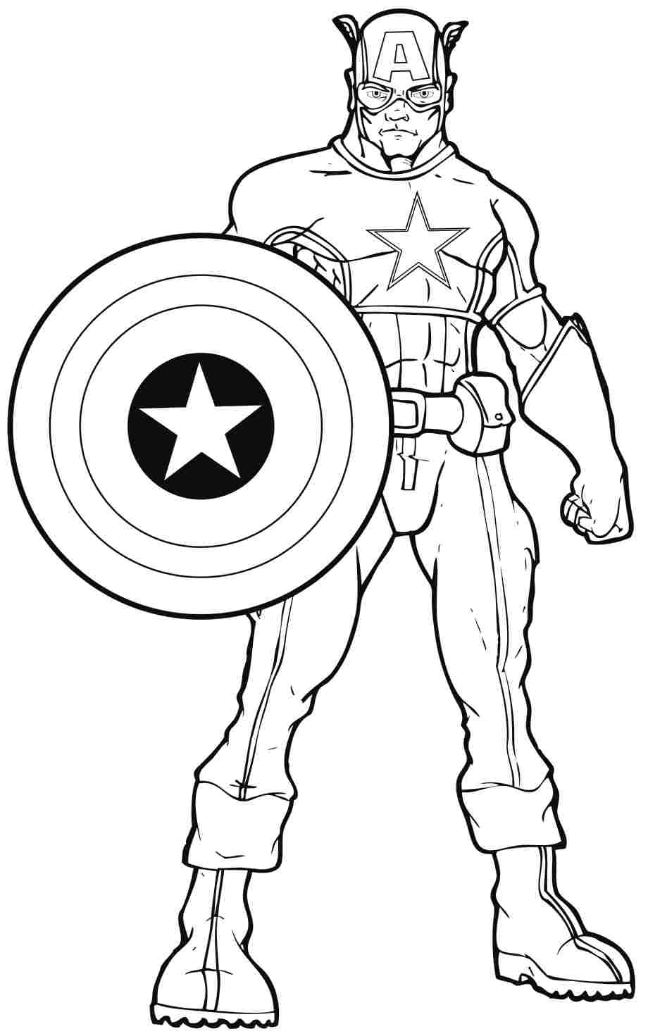 Malvorlage: Kapitän Amerika (Superheld) #76769 - Kostenlose Malvorlagen zum Ausdrucken