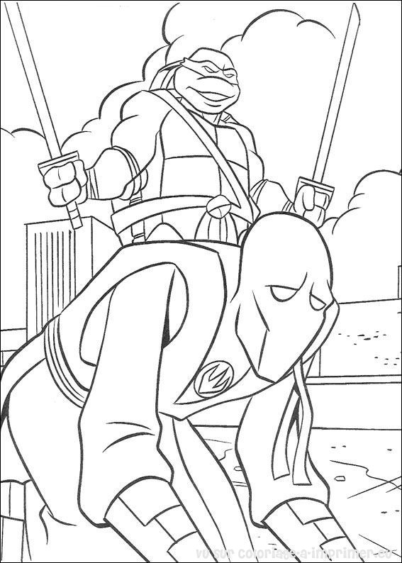 Malvorlage: Ninja Turtles (Superheld) #75543 - Kostenlose Malvorlagen zum Ausdrucken