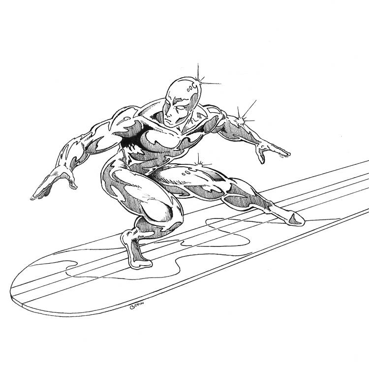 Malvorlage: Silberner Surfer (Superheld) #81120 - Kostenlose Malvorlagen zum Ausdrucken