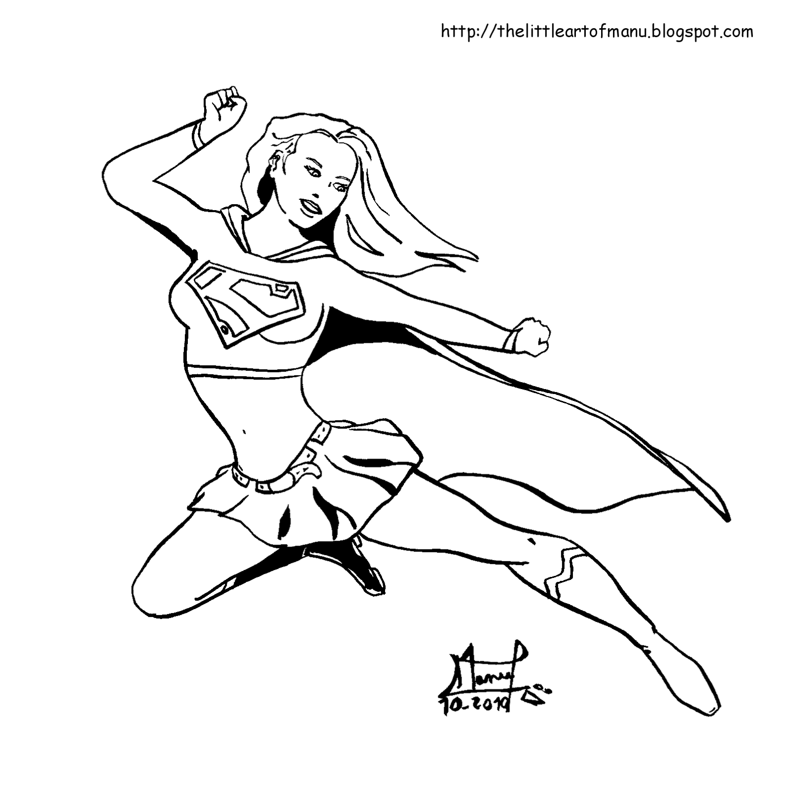 Malvorlage: Super-Mädchen (Superheld) #83944 - Kostenlose Malvorlagen zum Ausdrucken
