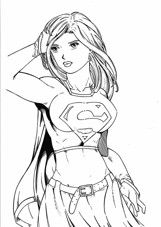 Malvorlage: Super-Mädchen (Superheld) #84010 - Kostenlose Malvorlagen zum Ausdrucken