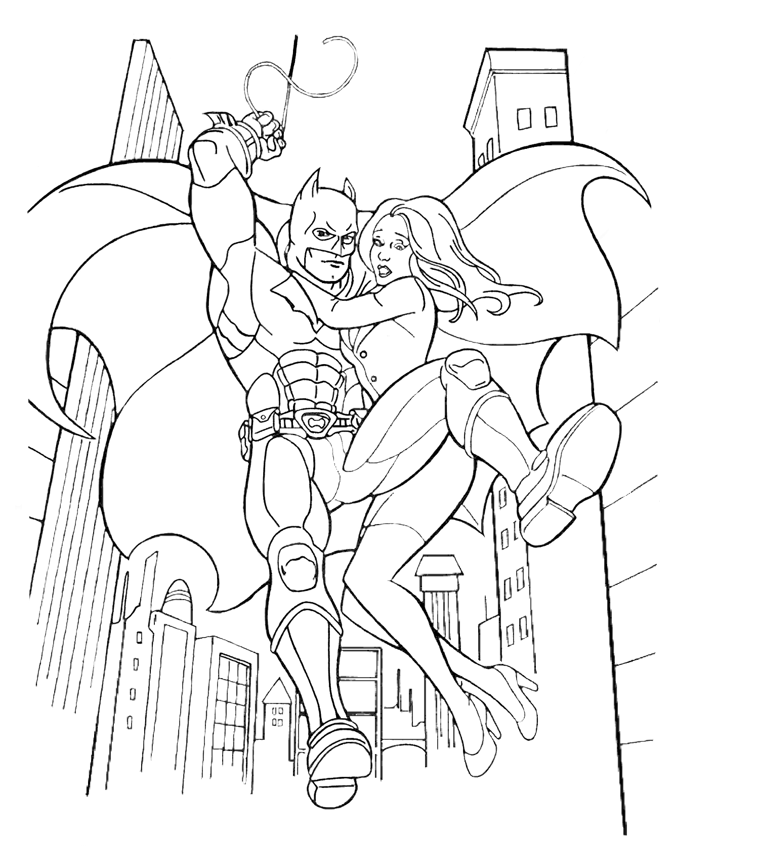Malvorlage: Batman (Superhelden und Superschurken) #77002 - Kostenlose Malvorlagen zum Ausdrucken