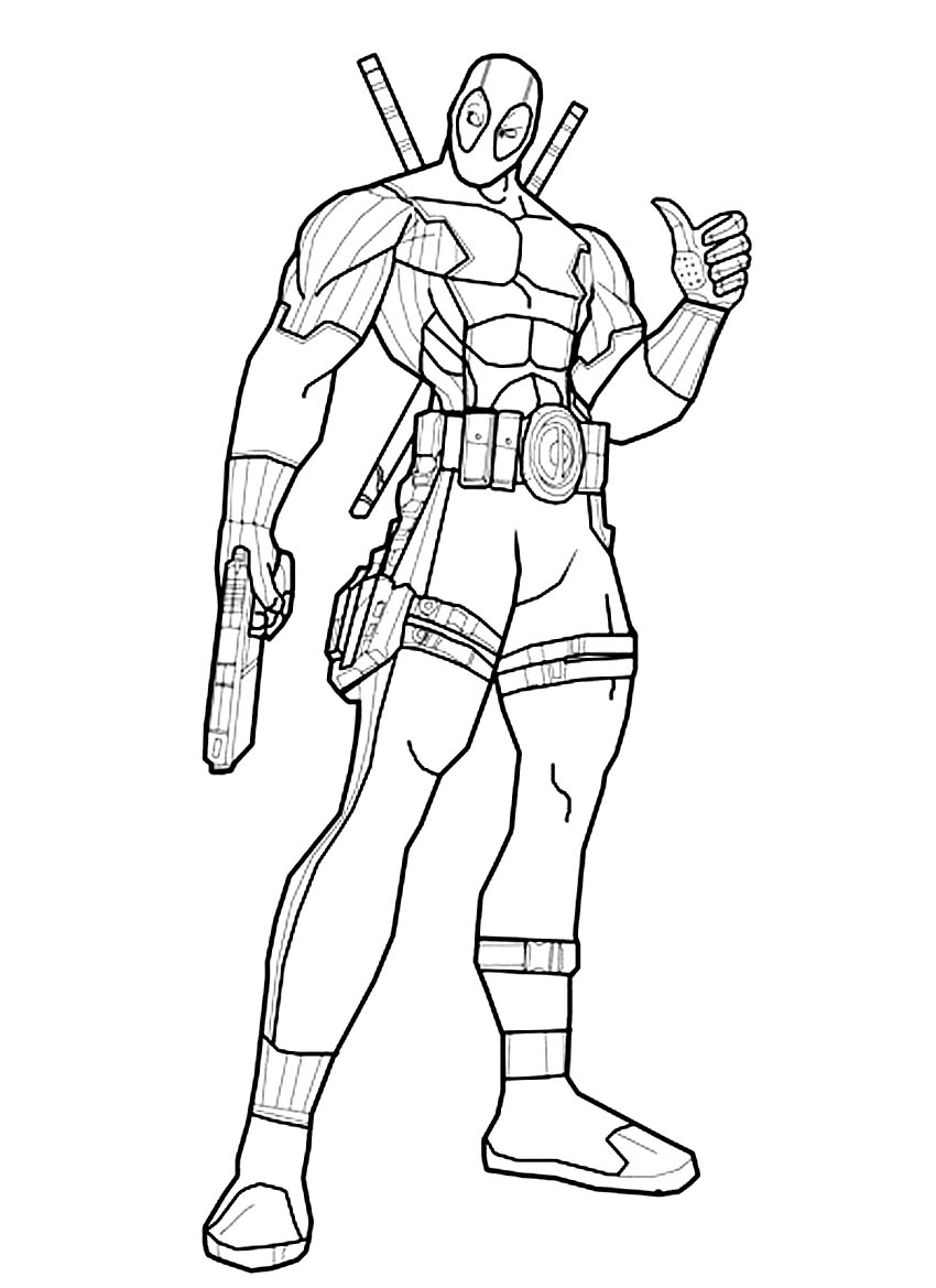 Malvorlage: Deadpool (Superhelden und Superschurken) #82825 - Kostenlose Malvorlagen zum Ausdrucken