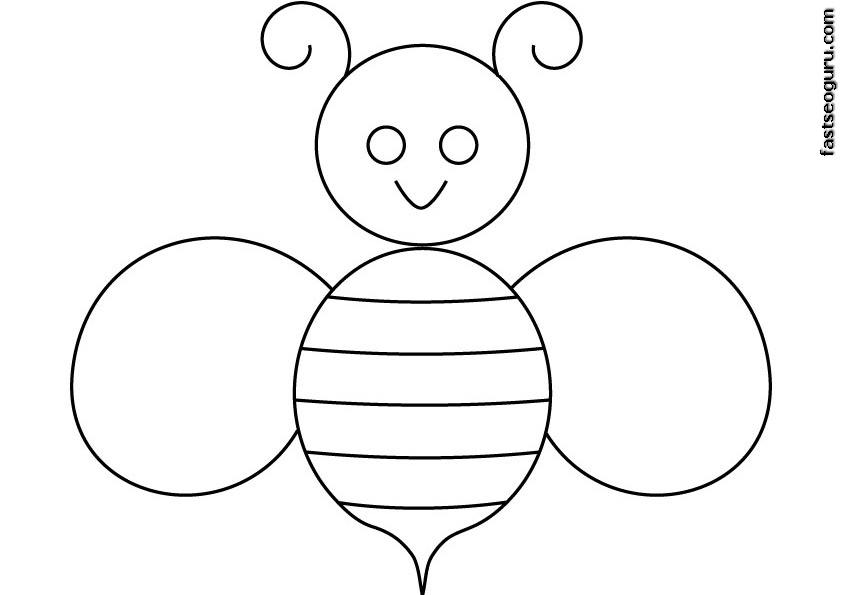 Malvorlage: Biene (Tiere) #132 - Kostenlose Malvorlagen zum Ausdrucken