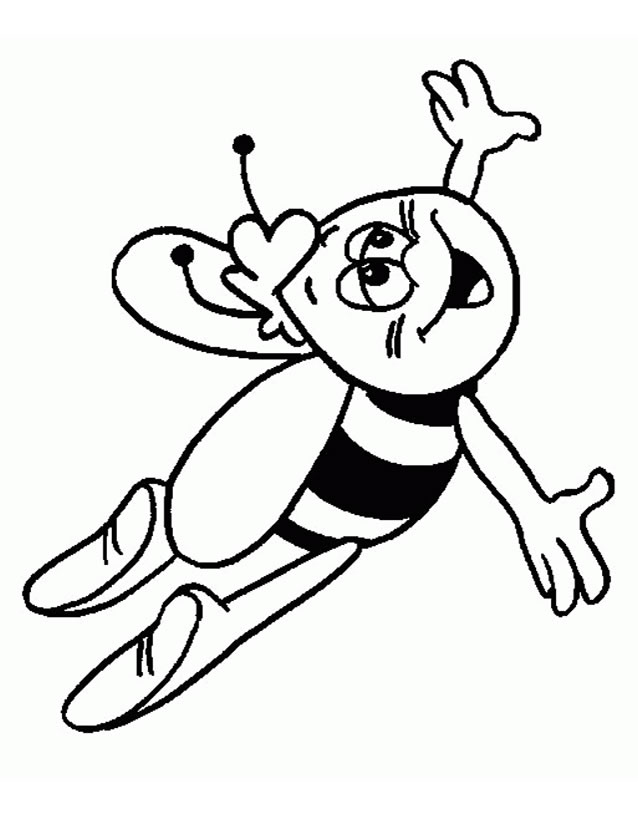 Malvorlage: Biene (Tiere) #170 - Kostenlose Malvorlagen zum Ausdrucken