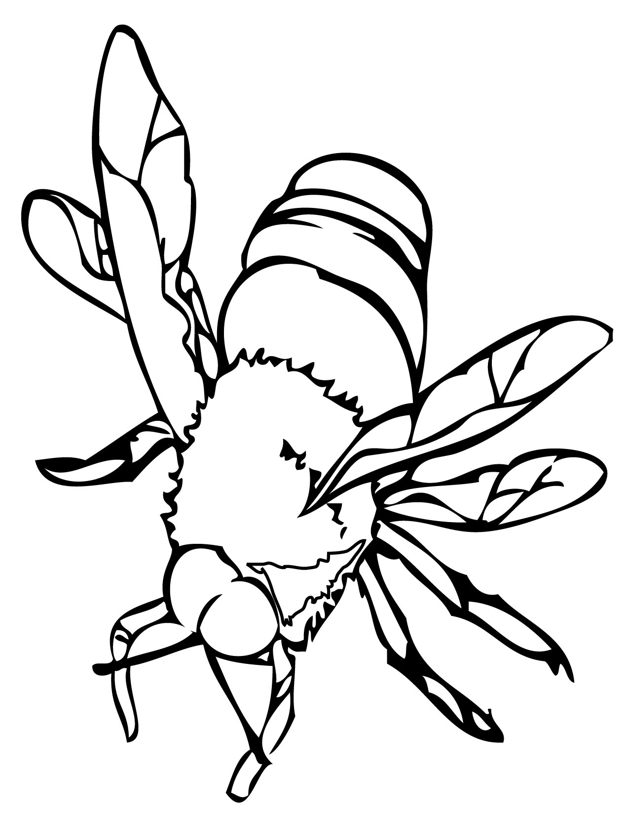 Malvorlage: Biene (Tiere) #82 - Kostenlose Malvorlagen zum Ausdrucken