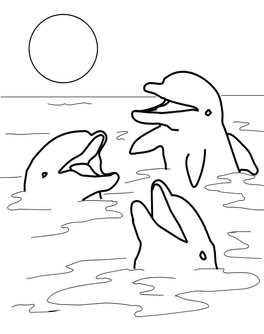 Malvorlage: Delfin (Tiere) #5104 - Kostenlose Malvorlagen zum Ausdrucken