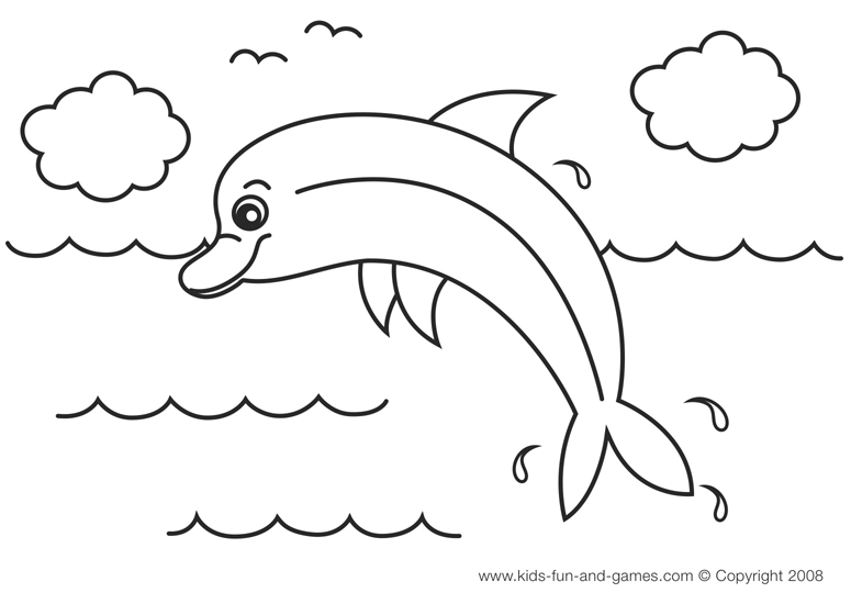 Malvorlage: Delfin (Tiere) #5105 - Kostenlose Malvorlagen zum Ausdrucken
