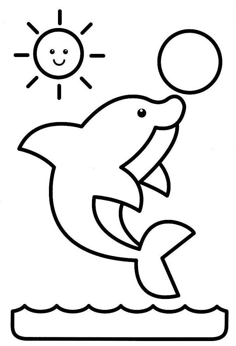 Malvorlage: Delfin (Tiere) #5111 - Kostenlose Malvorlagen zum Ausdrucken