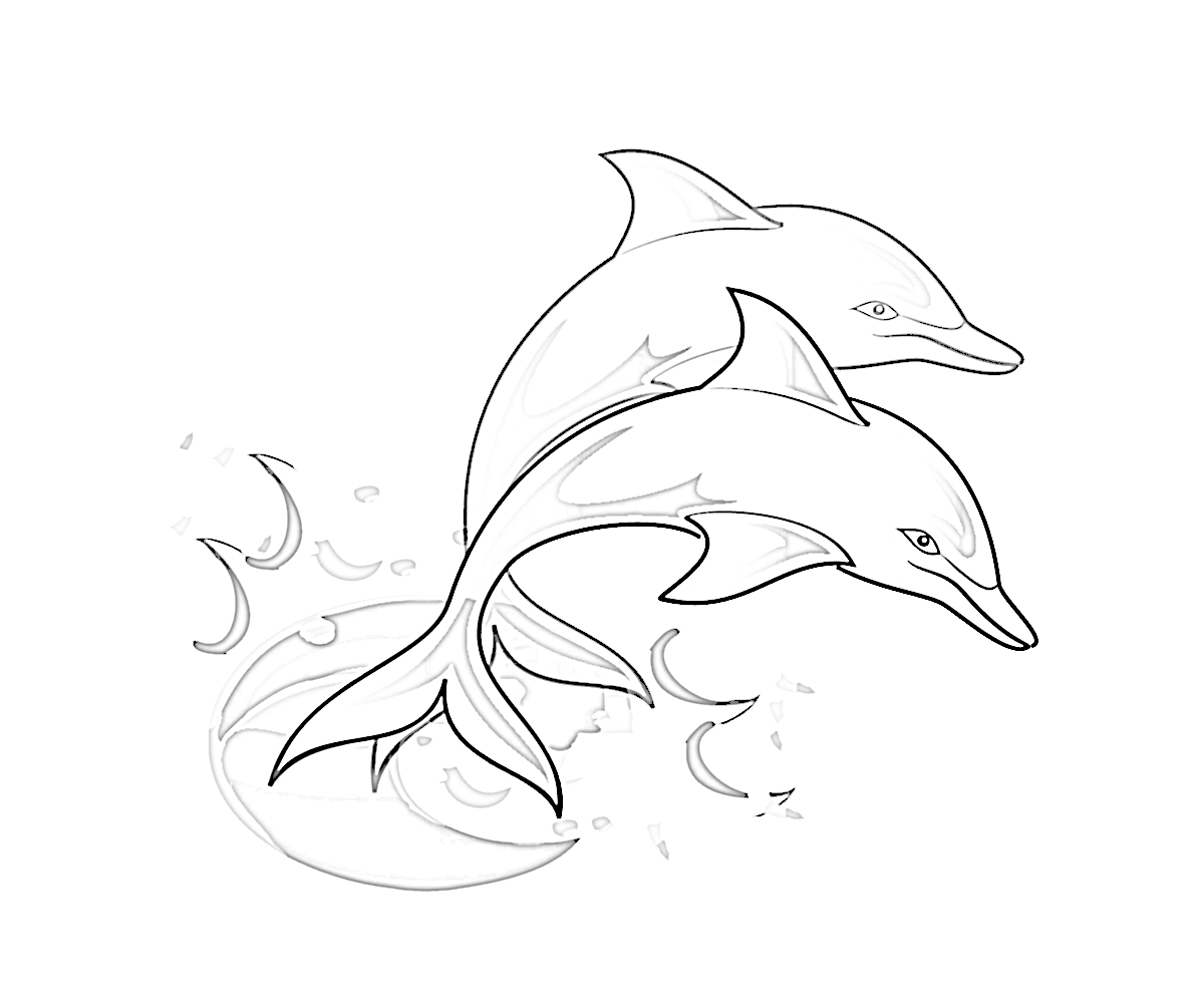 Malvorlage: Delfin (Tiere) #5113 - Kostenlose Malvorlagen zum Ausdrucken