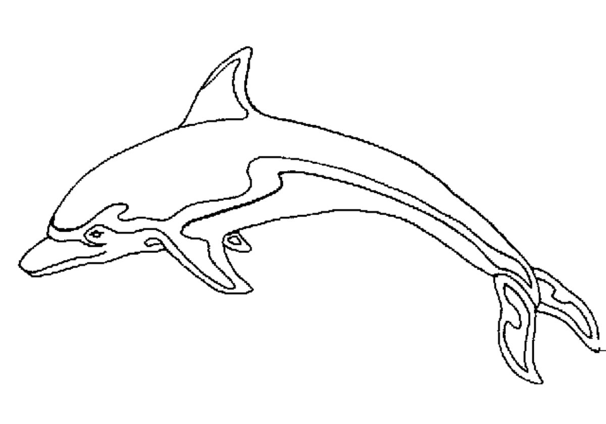 Malvorlage: Delfin (Tiere) #5123 - Kostenlose Malvorlagen zum Ausdrucken