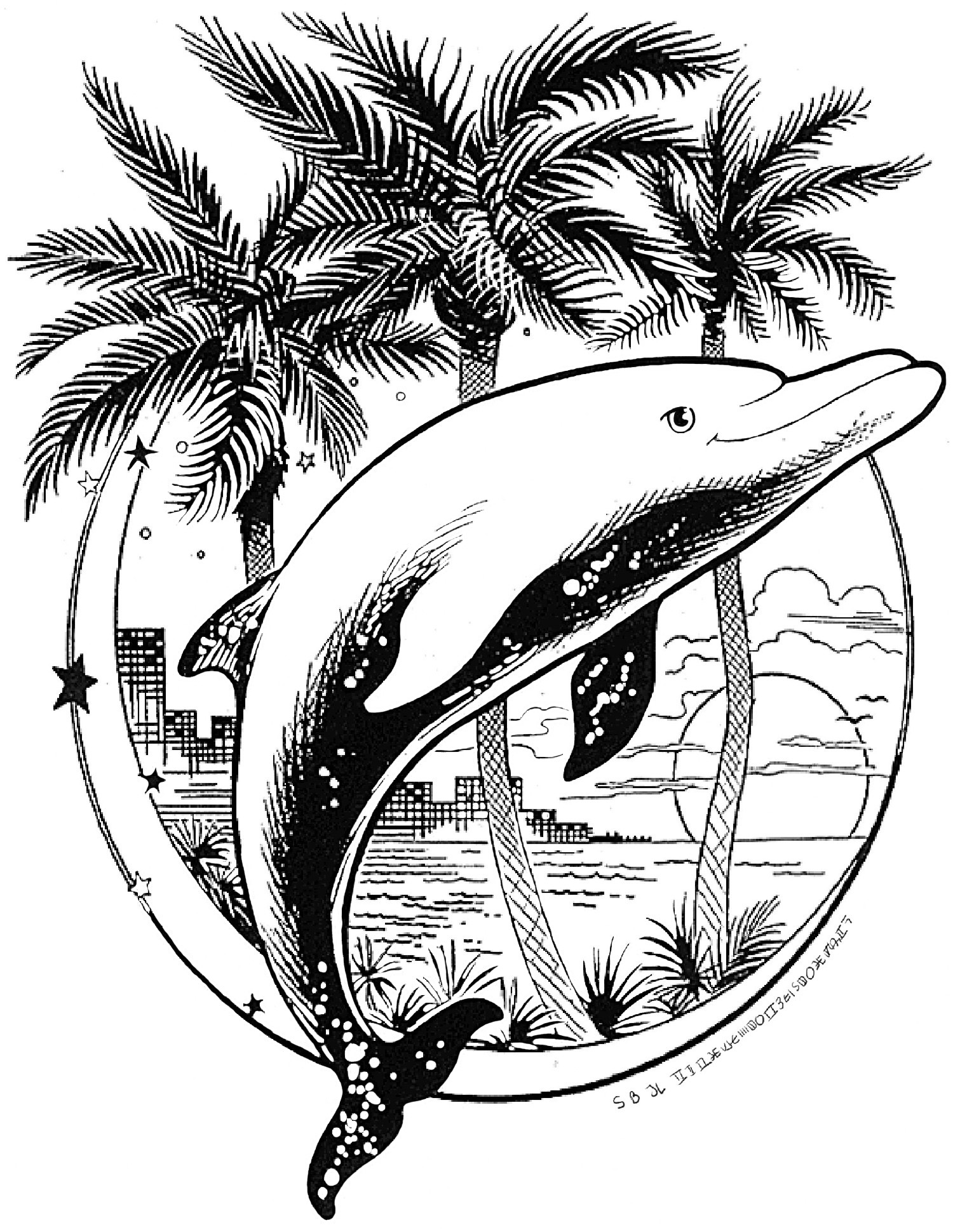 Malvorlage: Delfin (Tiere) #5234 - Kostenlose Malvorlagen zum Ausdrucken