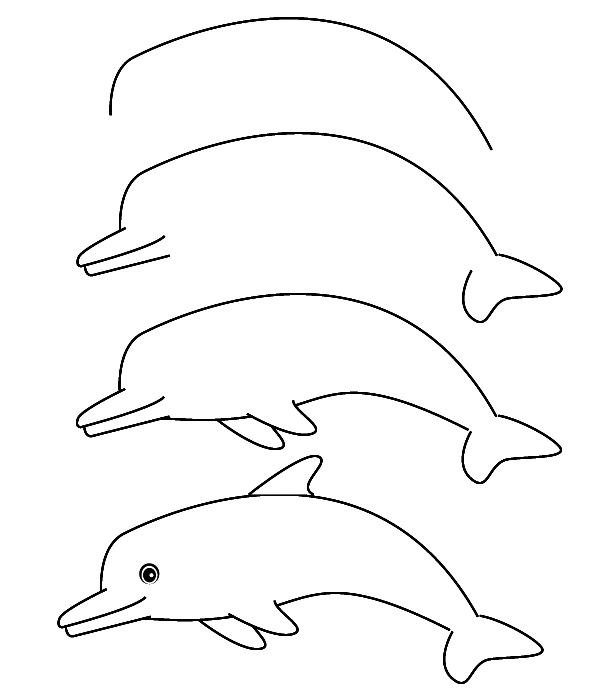 Malvorlage: Delfin (Tiere) #5274 - Kostenlose Malvorlagen zum Ausdrucken