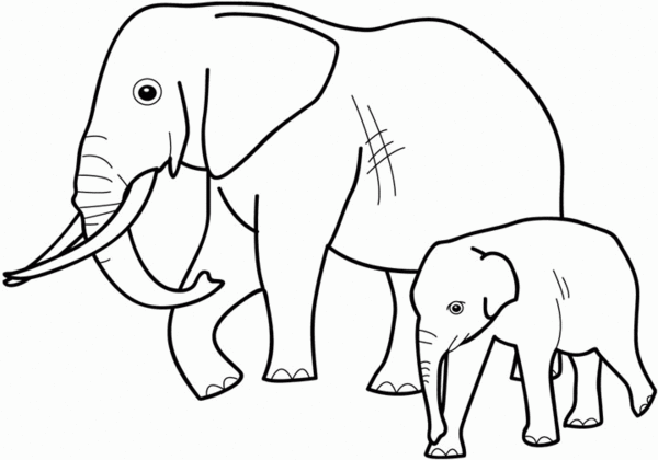 Malvorlage: Elefant (Tiere) #6322 - Kostenlose Malvorlagen zum Ausdrucken