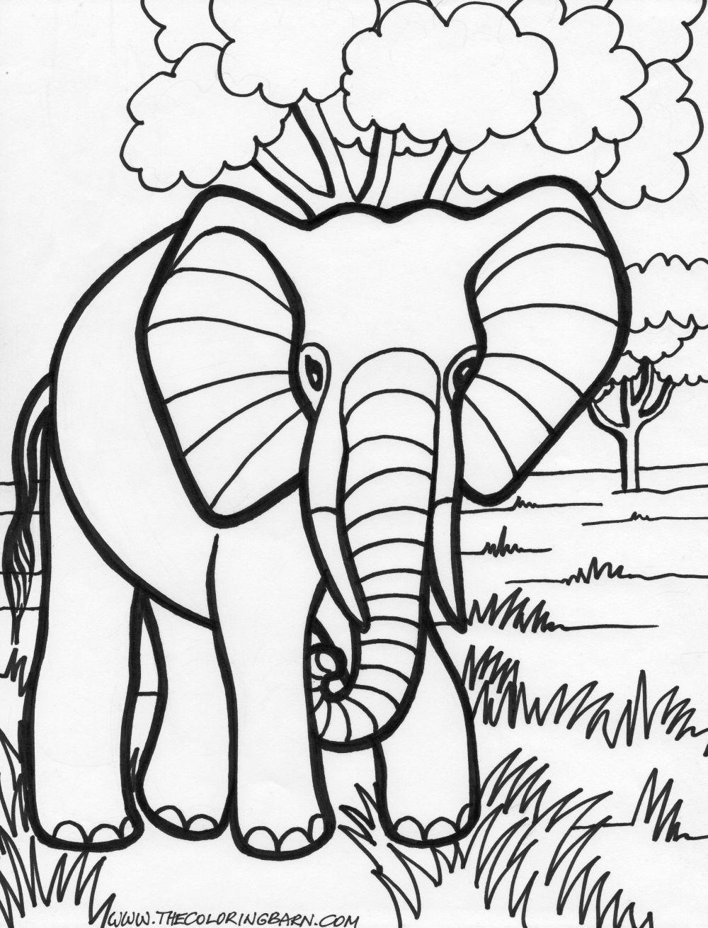 Malvorlage: Elefant (Tiere) #6327 - Kostenlose Malvorlagen zum Ausdrucken