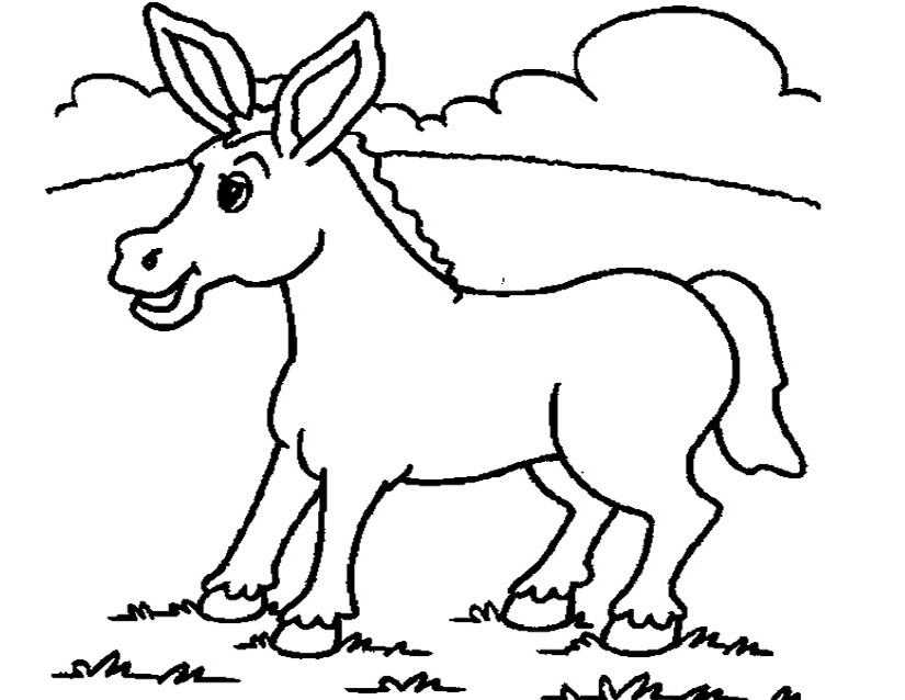 Malvorlage: Esel (Tiere) #480 - Kostenlose Malvorlagen zum Ausdrucken