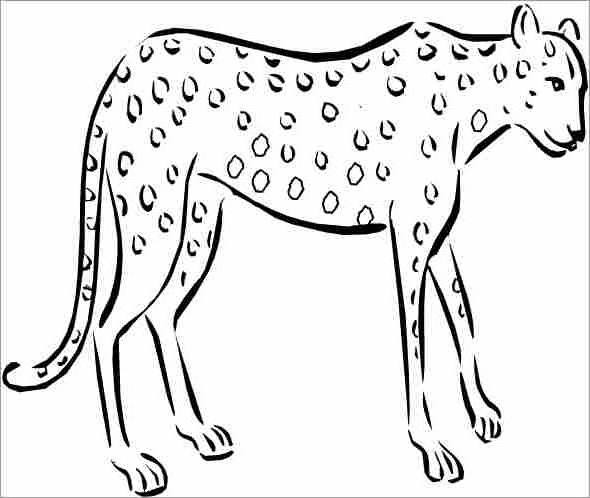 Malvorlage: Gepard (Tiere) #7897 - Kostenlose Malvorlagen zum Ausdrucken