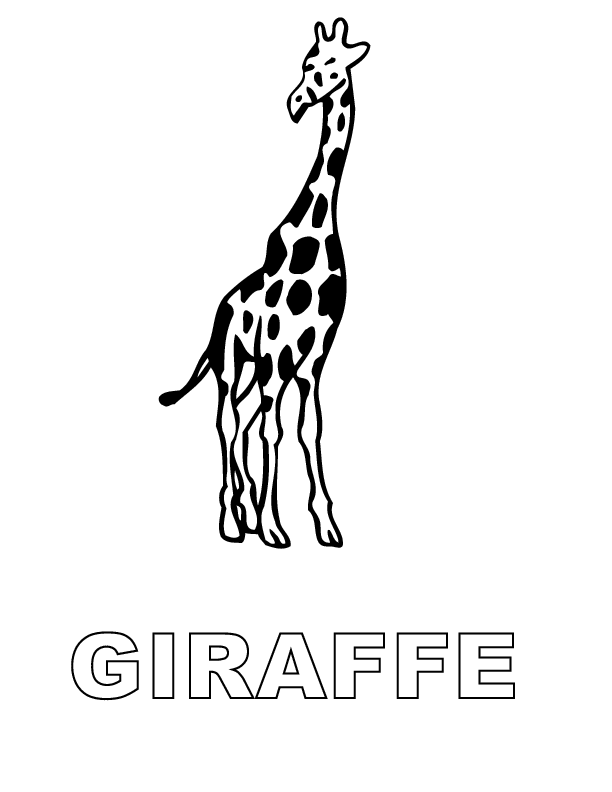 Malvorlage: Giraffe (Tiere) #7398 - Kostenlose Malvorlagen zum Ausdrucken