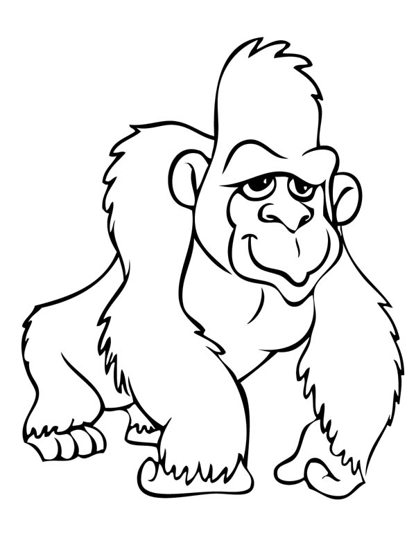 Malvorlage: Gorilla (Tiere) #7427 - Kostenlose Malvorlagen zum Ausdrucken
