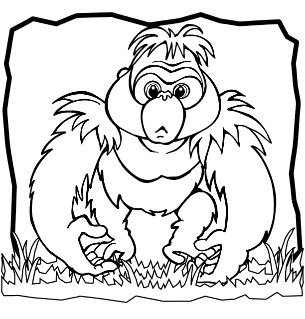 Malvorlage: Gorilla (Tiere) #7433 - Kostenlose Malvorlagen zum Ausdrucken