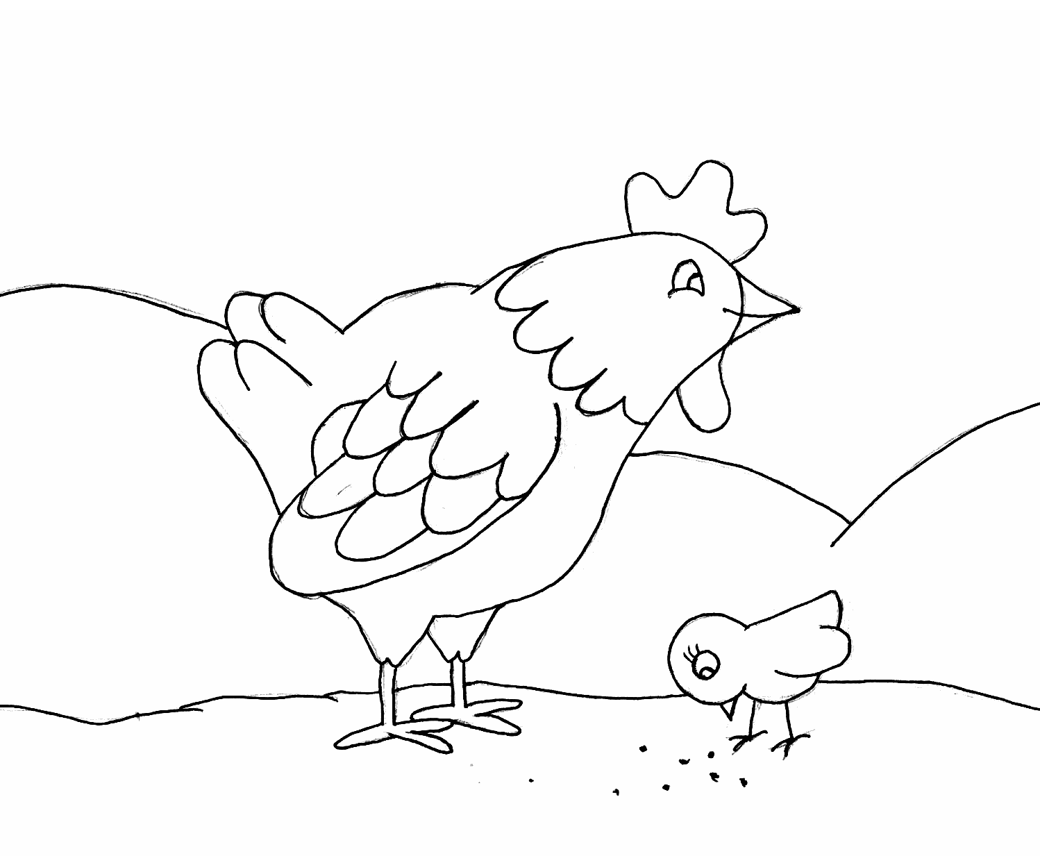 Malvorlage: Huhn (Tiere) #17222 - Kostenlose Malvorlagen zum Ausdrucken