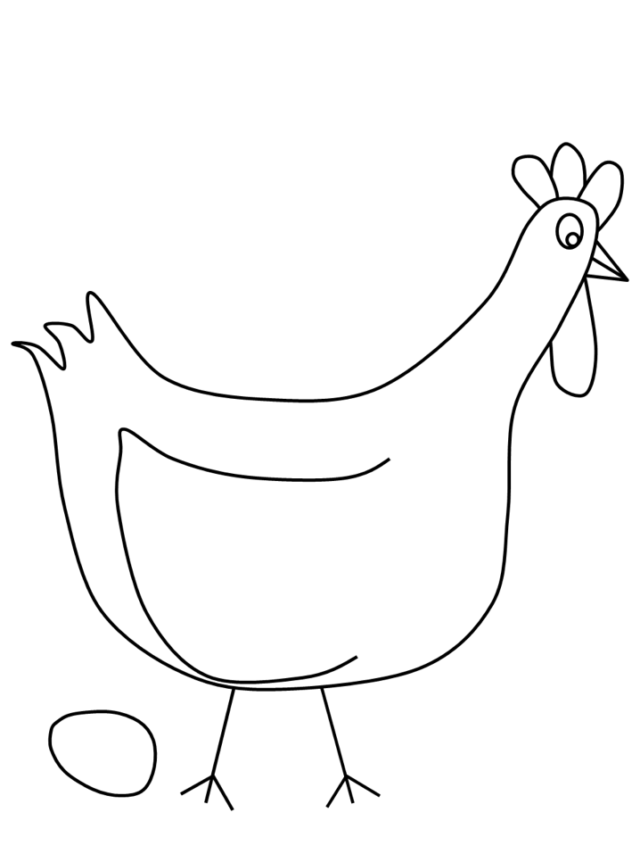 Malvorlage: Huhn (Tiere) #17359 - Kostenlose Malvorlagen zum Ausdrucken