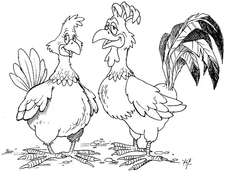 Malvorlage: Huhn (Tiere) #17360 - Kostenlose Malvorlagen zum Ausdrucken