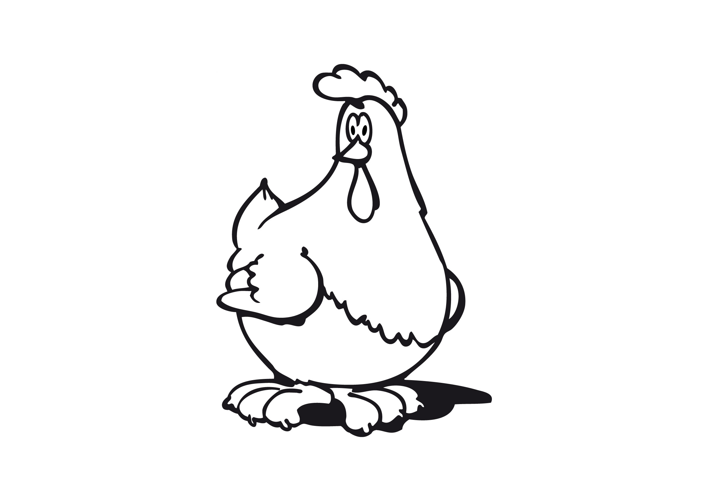 Malvorlage: Huhn (Tiere) #17370 - Kostenlose Malvorlagen zum Ausdrucken