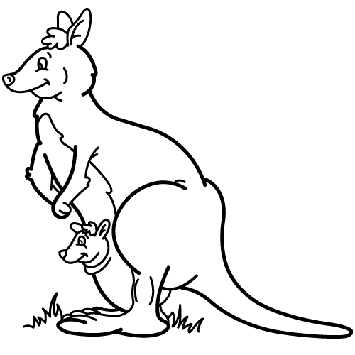 Malvorlage: Känguru (Tiere) #9115 - Kostenlose Malvorlagen zum Ausdrucken