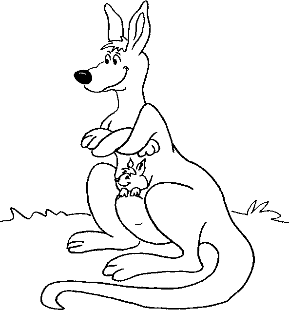 Malvorlage: Känguru (Tiere) #9269 - Kostenlose Malvorlagen zum Ausdrucken