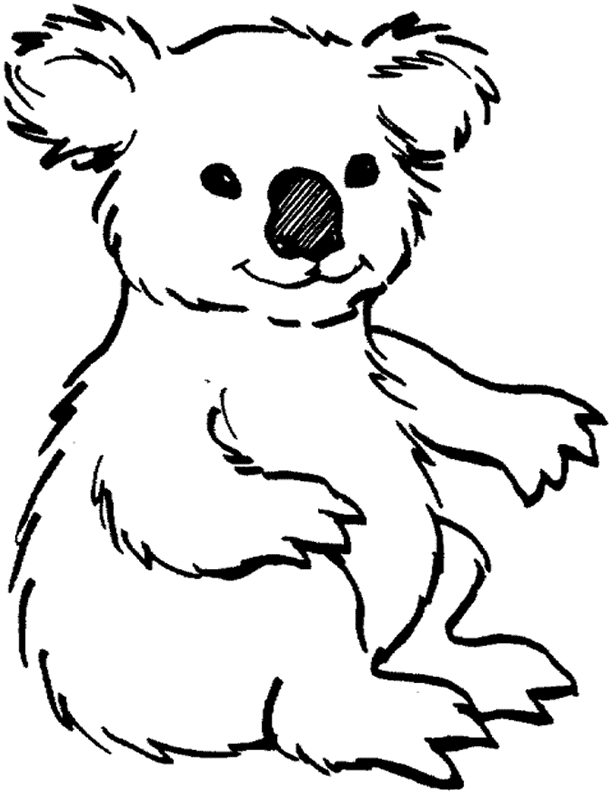 Malvorlage: Koala (Tiere) #9312 - Kostenlose Malvorlagen zum Ausdrucken