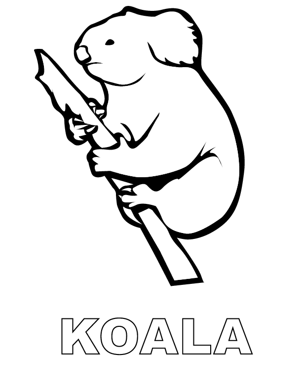 Malvorlage: Koala (Tiere) #9352 - Kostenlose Malvorlagen zum Ausdrucken