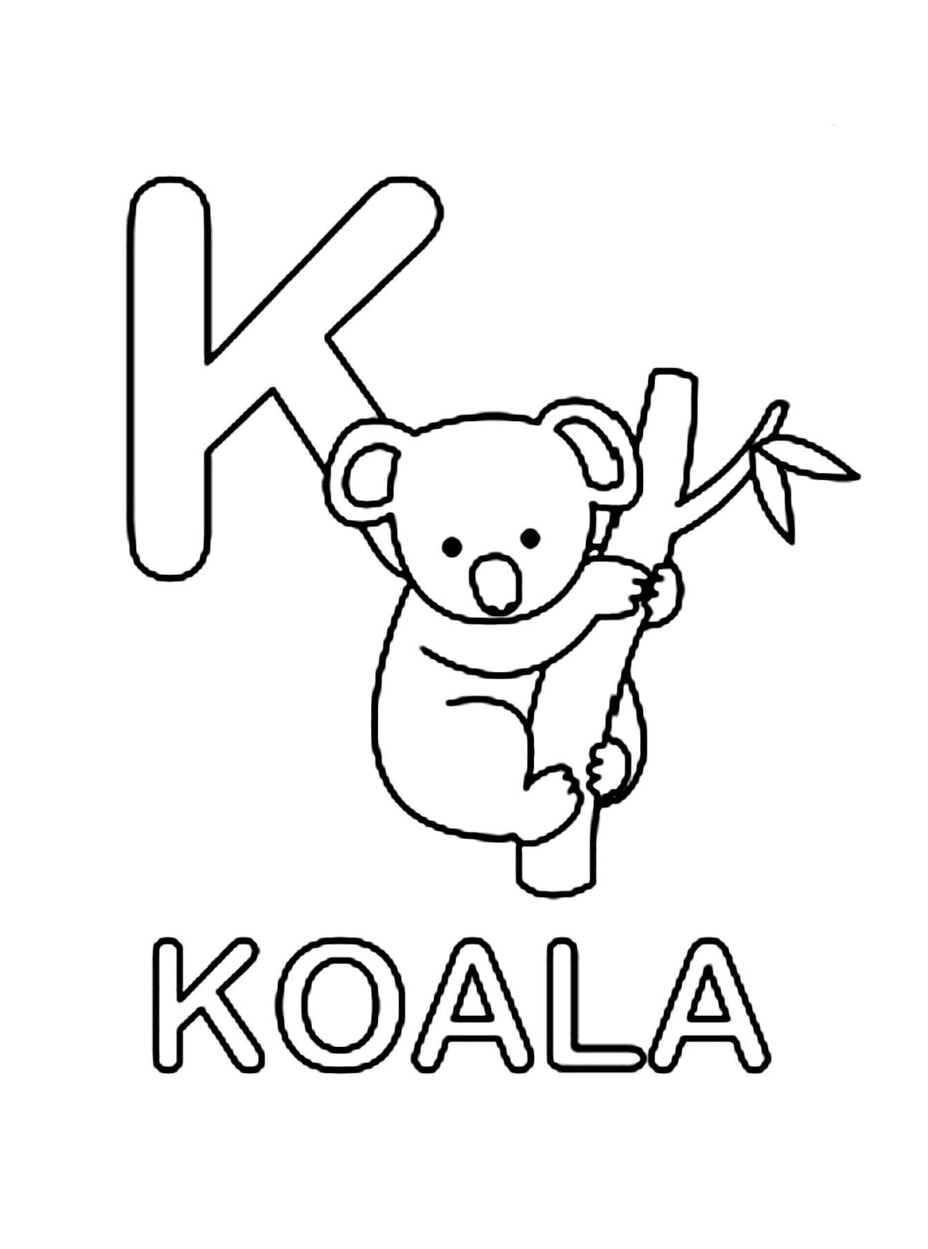 Malvorlage: Koala (Tiere) #9360 - Kostenlose Malvorlagen zum Ausdrucken