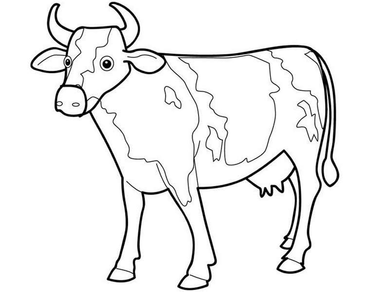 Malvorlage: Kuh (Tiere) #13197 - Kostenlose Malvorlagen zum Ausdrucken