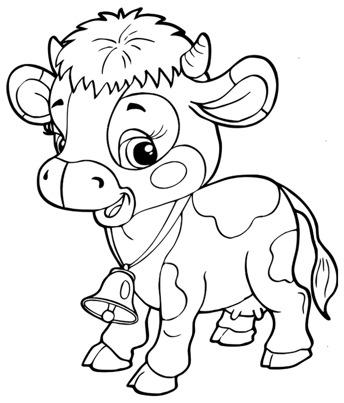Malvorlage: Kuh (Tiere) #13199 - Kostenlose Malvorlagen zum Ausdrucken