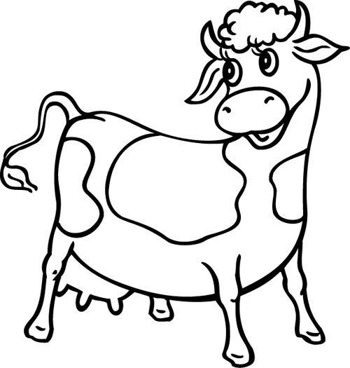 Malvorlage: Kuh (Tiere) #13205 - Kostenlose Malvorlagen zum Ausdrucken