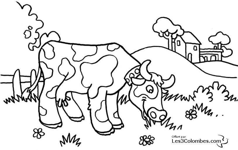 Malvorlage: Kuh (Tiere) #13245 - Kostenlose Malvorlagen zum Ausdrucken